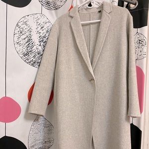 UNIQLO XS GRAY WOOL BLEND COAT